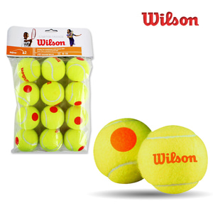윌슨 테니스공 12개 스타터 게임볼 연습공 입문자용 연습용 테니스볼 오렌지볼테니스