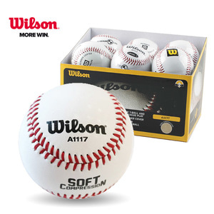 윌슨 야구공 12개 세트 소프트 베이스볼 안전 야구공 연습구 연식구 어린이 티볼